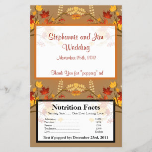 Flyer Folhas de outono de Microwave Popcorn Branch