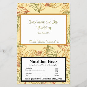 Flyer Folhas de Quebra de Quebra de Pipoca de Micro-Onda