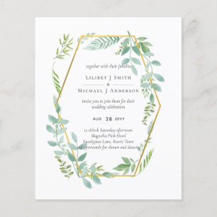 Flyer Folhas do Jardim Botânico Folhas Verdes Casamento
