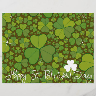 Flyer Folhas do Shamrock do Dia de São Patrício