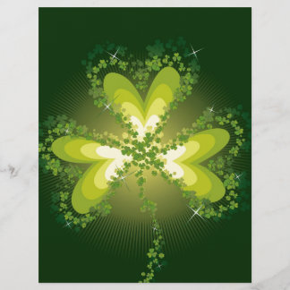 Flyer Folhas do Shamrock do Dia de São Patrício