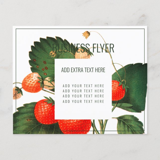 FLYER FOR BUSINESS : GARDEN + FAIXAS : STRAWBERRIS (Frente)