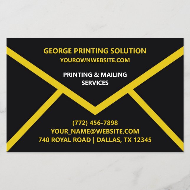 Flyer Forma de Envelope exclusiva (Frente)