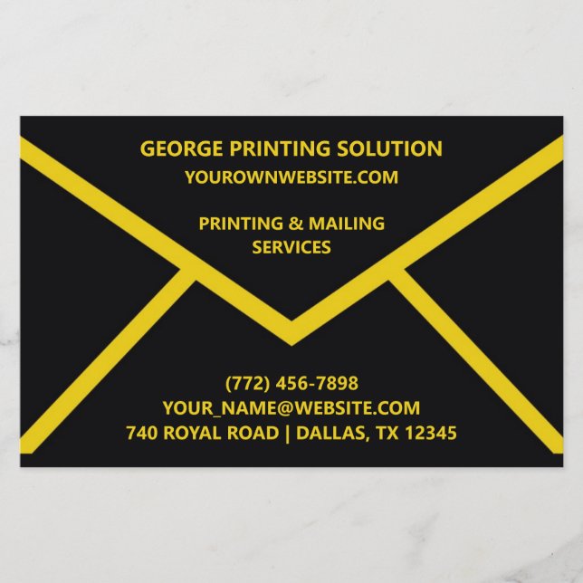 Flyer Forma de Envelope exclusiva (Frente)