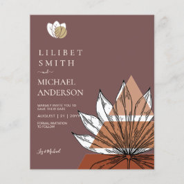 Flyer Formas de Abstrato japonês escandinavo SALVEM A DA