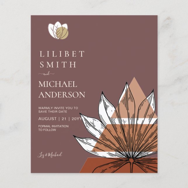 Flyer Formas de Abstrato japonês escandinavo SALVEM A DA (Frente)