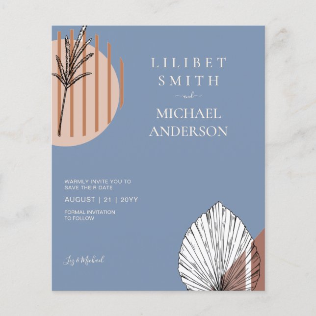 Flyer Formas de Abstrato japonês escandinavo SALVEM A DA (Frente)