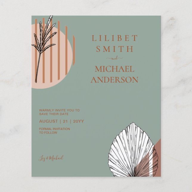 Flyer Formas de Abstrato japonês escandinavo SALVEM A DA (Frente)