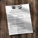Flyer Formulário 2 de Isenção de Responsabilidade de Ext<br><div class="desc">Folhetos de Formulário de Isenção e Liberação da Extensão Eyelash.</div>