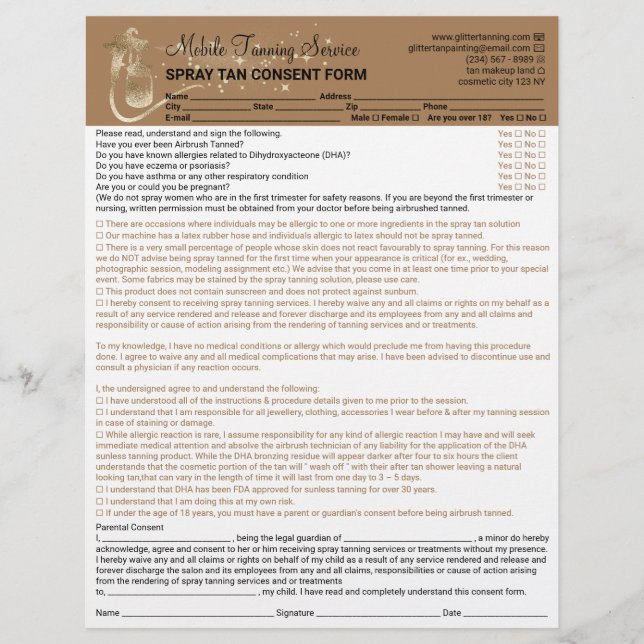 Flyer Formulário de Consentimento de Renúncia de Respons (Frente)
