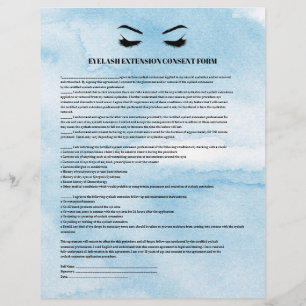 Flyer FORMULÁRIO DE CONSENTIMENTO DO Azure EYELASH EXTE