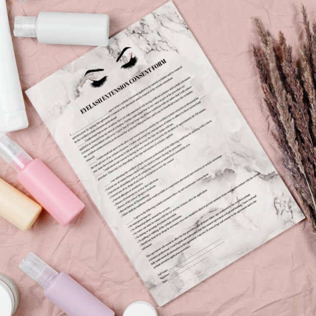 Flyer Formulário de consentimento para EXTENSÃO DE CÍLIO (Criador carregado)