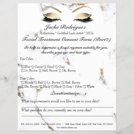 Flyer Formulario de Consentimento para Tratamento Facial