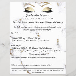 Flyer Formulário de Consentimento para Tratamento Facial