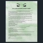 Flyer FORMULÁRIO DE CONSULTA DE EXTENSÃO DE EYELASH Verd<br><div class="desc">Extensões Eyelash Os formulários de consentimento são perfeitos para o seu negócio de Extensão Lash. Este formulário de consentimento moderno e sofisticado apresenta uma ilustração glamourosa e minimalista dos cílios de uma mulher, um título e um bloco onde você pode inserir todos os seus detalhes de consentimento informado sobre um...</div>