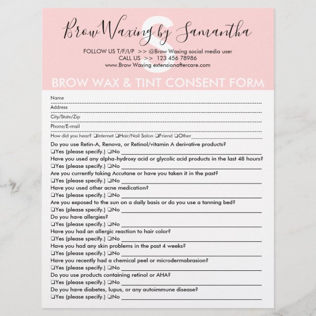 Flyer Formulário de Dispensa de Consentimento do Cliente (Frente)