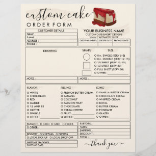 Flyer Formulário de Encomenda de Torta de Queijo da Pada