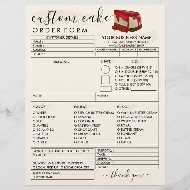 Flyer Formulário de Encomenda de Torta de Queijo da Pada (Frente)