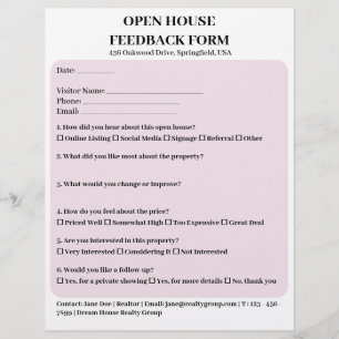 Flyer Formulário de Feedback de Casa Aberta da Pastel Pi