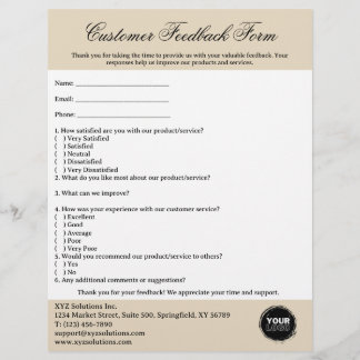 Flyer Formulário de Feedback do Cliente para Negócios