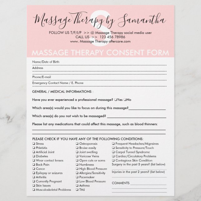 Flyer Formulário de Orçamento de Consentimento para Tera (Frente)