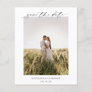Flyer Foto Clássica Elegante Orçamento Casamento Salve a