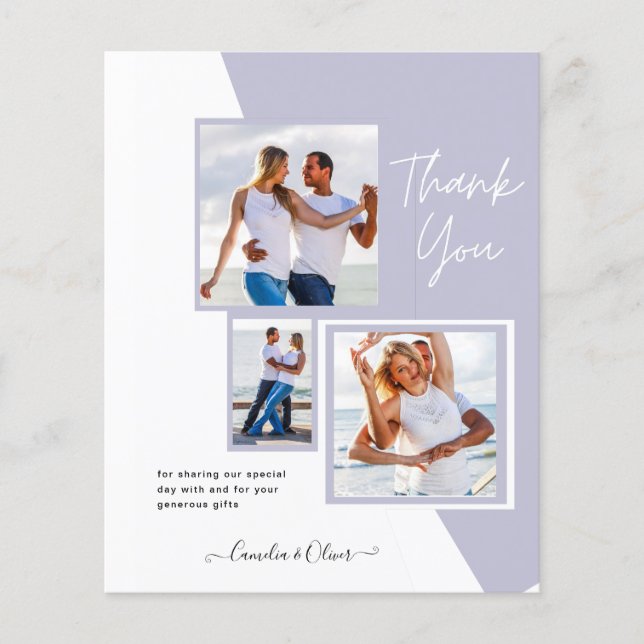 Flyer Foto Collage OBRIGADO VOCÊ Casamento/Bebê/Formando (Frente)