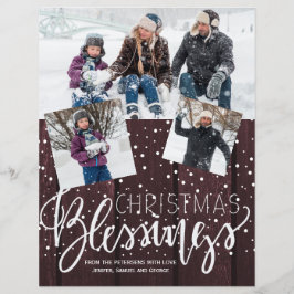 Flyer Foto da madeira russa de Natal do orçamento Férias