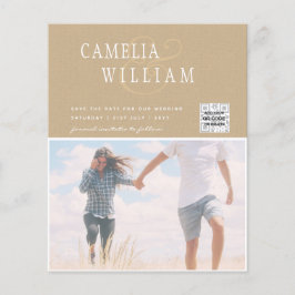 Flyer Foto de BUDGET Casamento Convite Salvar Data QR Có