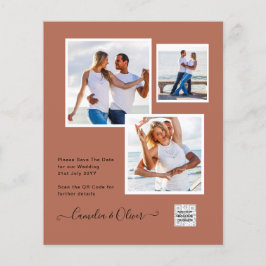 Flyer Foto de BUDGET Casamento Convite Salvar Data QR Có