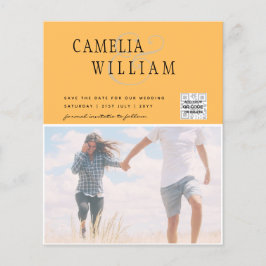 Flyer Foto de BUDGET Casamento Convite Salvar Data QR Có