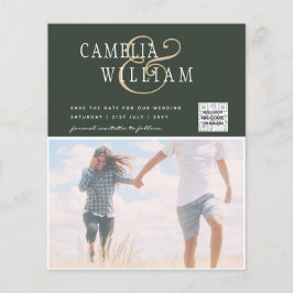Flyer Foto de BUDGET Casamento Convite Salvar Data QR Có