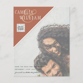 Flyer Foto de BUDGET Casamento Convite Salvar Data QR Có