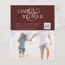 Flyer Foto de BUDGET Casamento Convite Salvar Data QR Có
