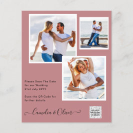 Flyer Foto de BUDGET Casamento Convite Salvar Data QR Có