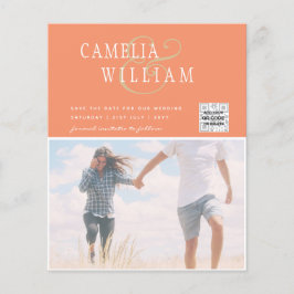 Flyer Foto de BUDGET Casamento Convite Salvar Data QR Có