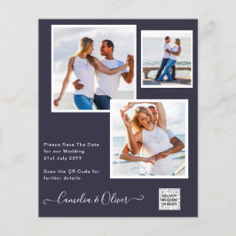 Flyer Foto de BUDGET Casamento Convite Salvar Data QR Có