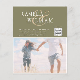 Flyer Foto de BUDGET Casamento Convite Salvar Data QR Có