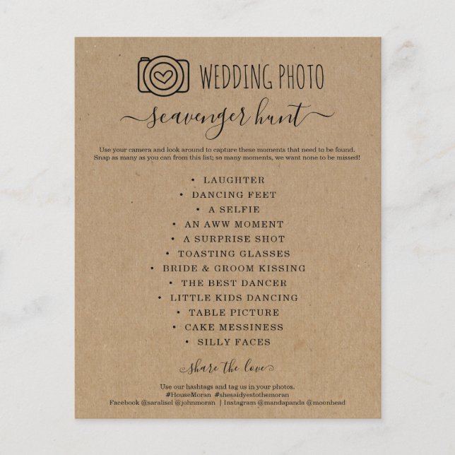 Flyer Foto de Casamento Caça de Escavador I Jogo de Espi (Frente)