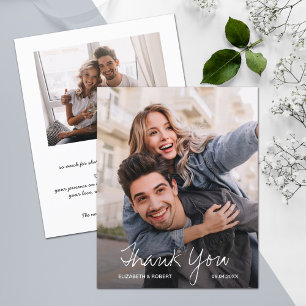 Flyer Foto De Casamento Chic Obrigado