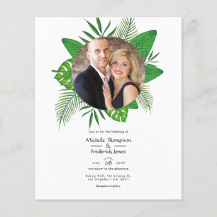 Flyer Foto de casamento de praia de verão tropical