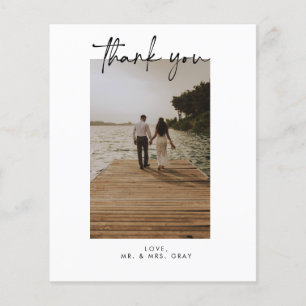 Flyer Foto de casamento do BUDGET Obrigado