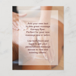Flyer Foto de massagem sueca