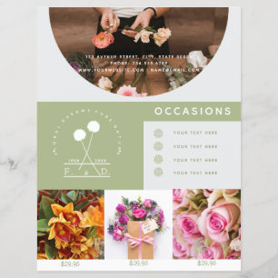 Flyer Foto de Negócios de Florista Minimalista