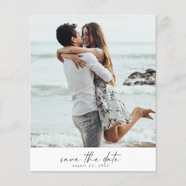 Flyer Foto de Orçamento Salvar a Data (Frente)