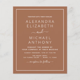 Flyer Foto de Orçamento Terracotta Boho Casamento Simple