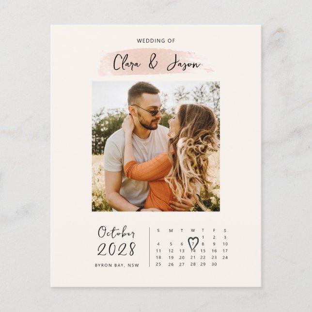 Flyer Foto do calendário do ORÇAMENTO Salvar a Data Conv (Frente)