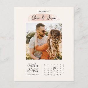 Flyer Foto do calendário do ORÇAMENTO Salvar a Data Conv