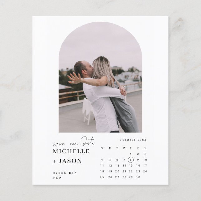 Flyer Foto do calendário do ORÇAMENTO Salvar a Data Conv (Frente)