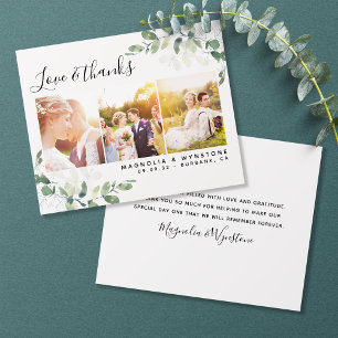 Flyer Foto do PAPEL Casamento Eucalyptus Obrigado